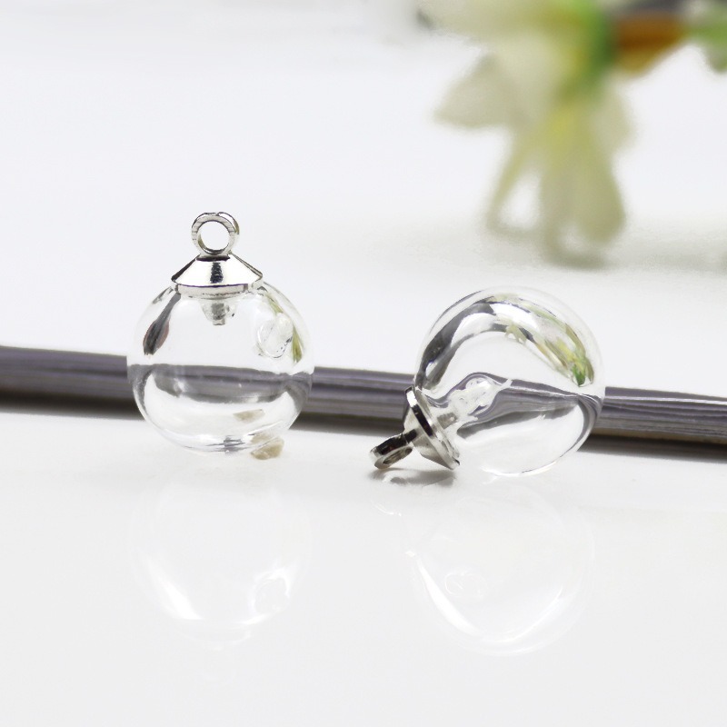 透明エッセンシャルオイルビーズ+スチールカラーキャップ