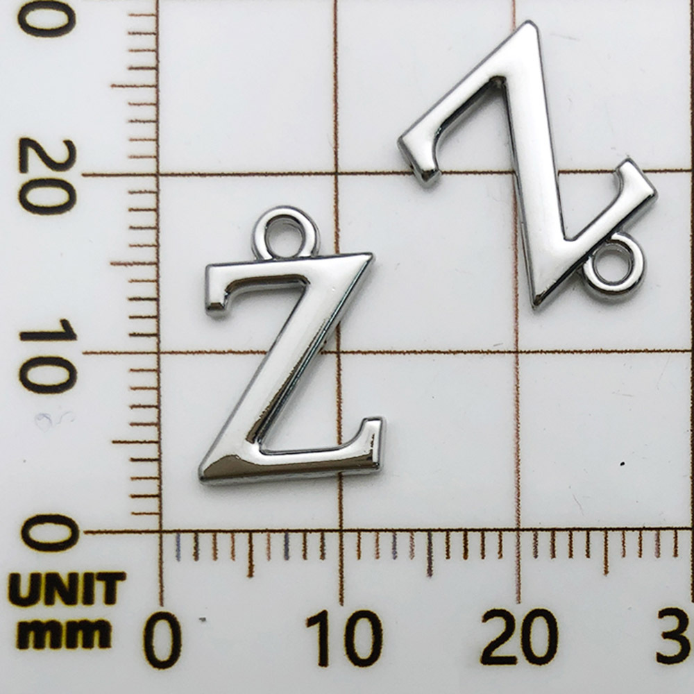 1 ホワイト K ラックメッキ文字 Z-11x16mm-0.8g