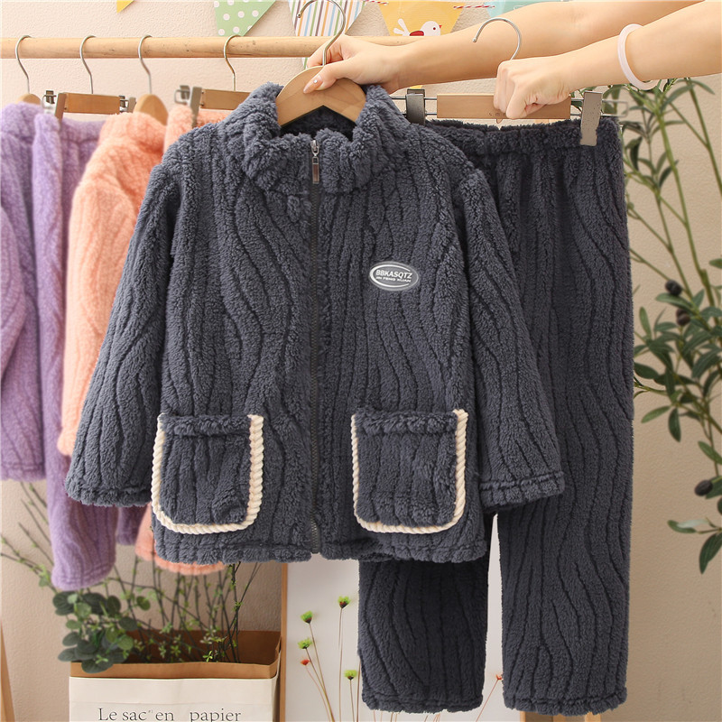 縦縞ベルベット ダークグレー メンズ