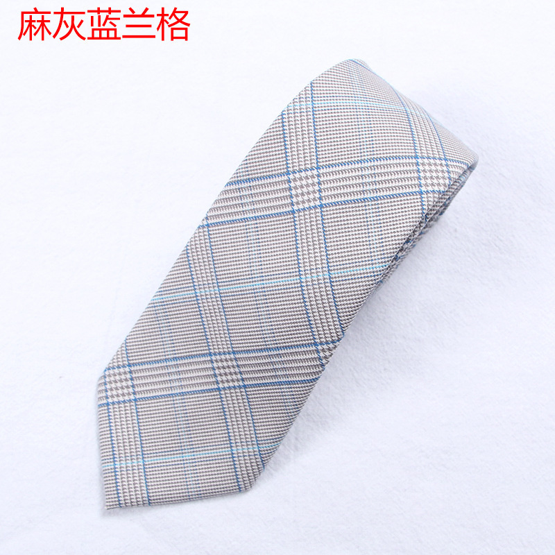 麻灰ブルーランガーネクタイ (d)