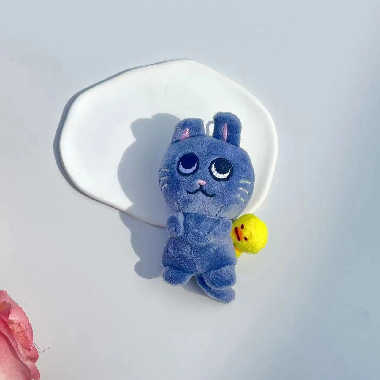 パク・ユアンビン グレー猫 ウサギ アヒル キーホルダー