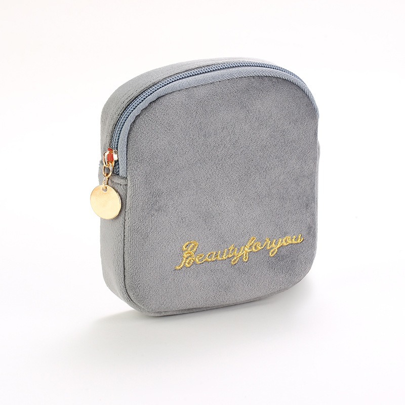 ベルベット スモール スクエア バッグ グレー