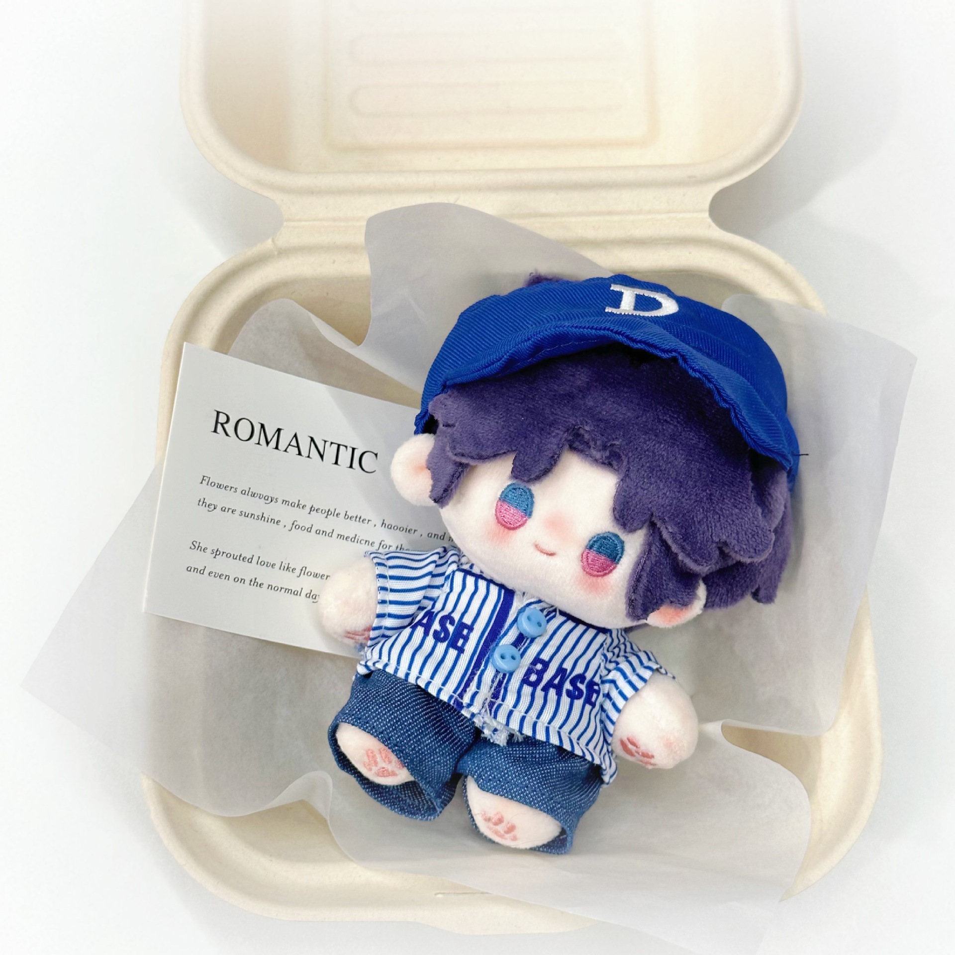 10cmの小さな野球ユニフォーム（帽子+シャツ+パンツ）