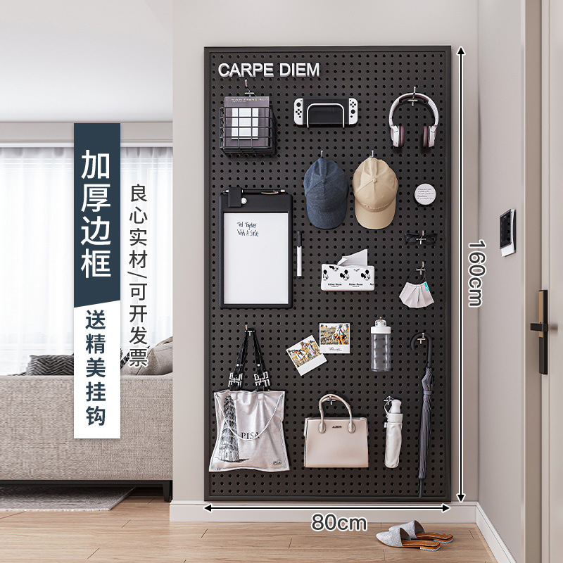 160×80cm-ブラック フック10個付き
