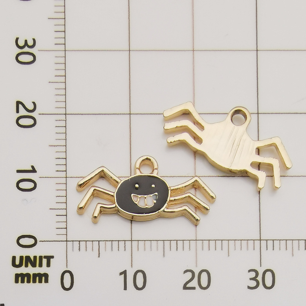 黒い油が滴るハロウィン スパイダー 1 個-0.8g-22*10mm-14013