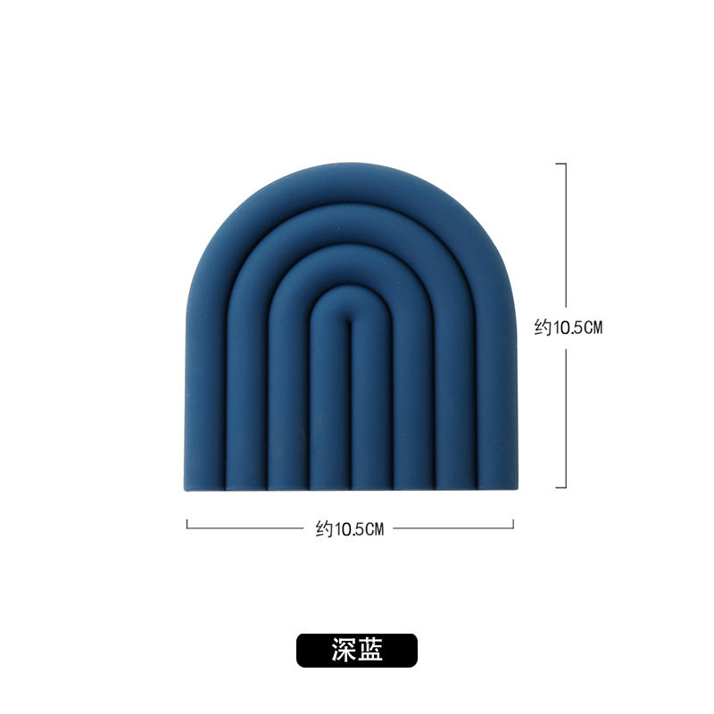 レインボーマット - 青い小さなコースター