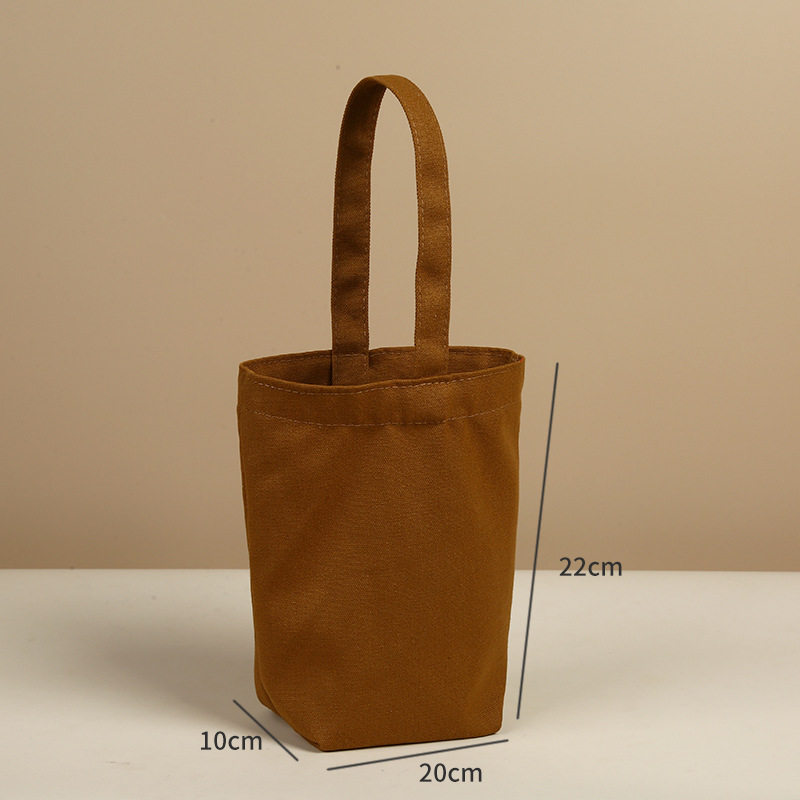 バケツバッグ ブラウン 底あり、側面なし 20*22*10cm