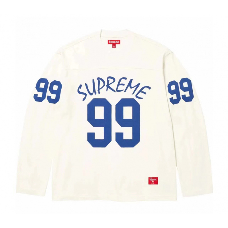 E571 Supreme24 99 L/S フットボールトップ 長袖T ホワイト