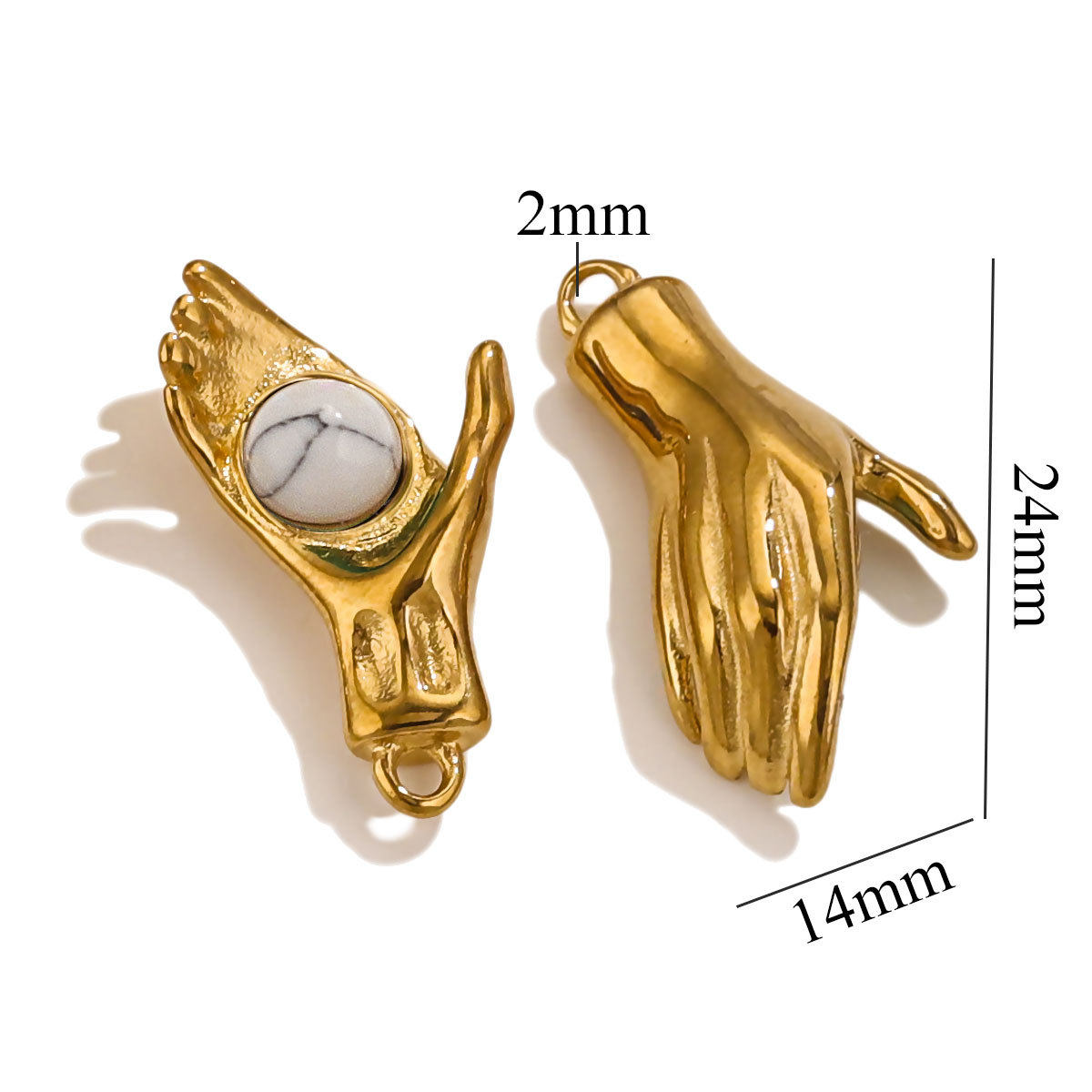 ゴールデンパーム+ナチュラルホワイトターコイズ