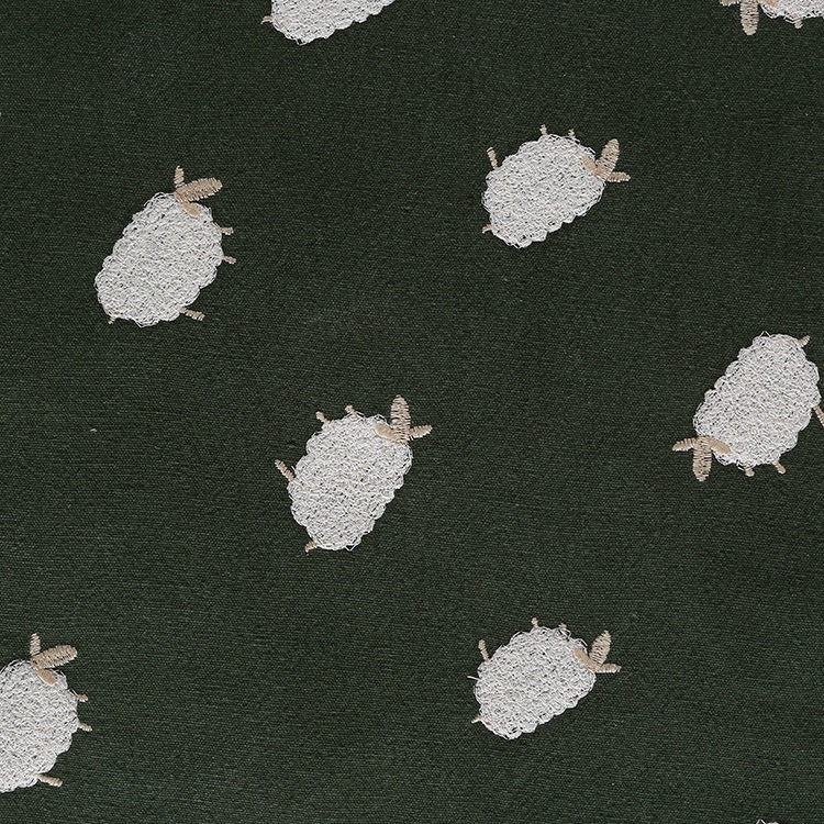 E20227-b グリーン（ドア幅125cm、綿70％、麻30％）