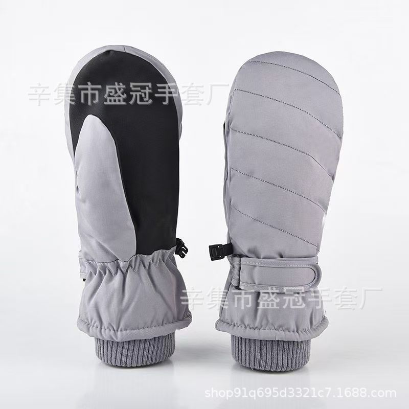 刺繍ベルクロ グレー