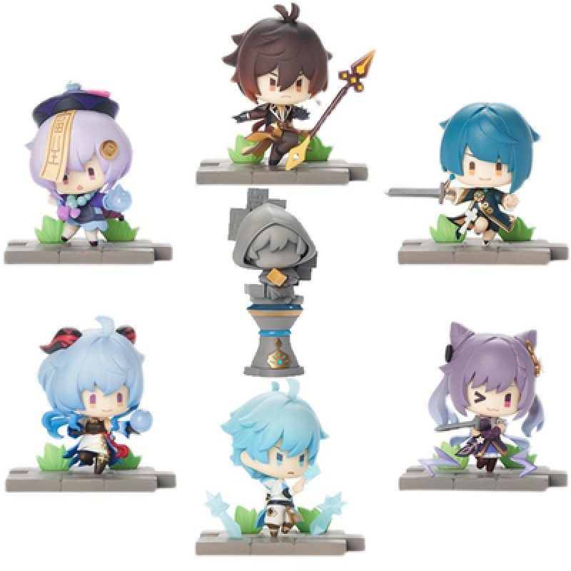 Liyue Chapter Battlefield Yingzi 7 個セット、高品質バージョン、高さ約 7 センチメートル