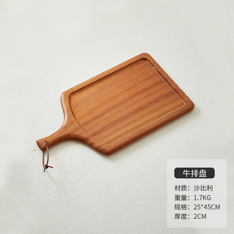 整木-烏檀木ステーキ皿45*25*2cm