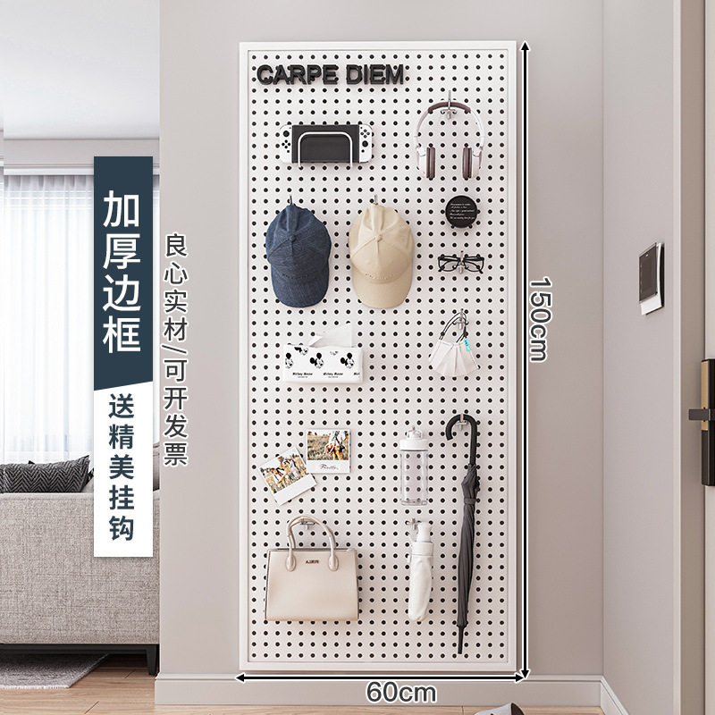 150×60cm-ホワイト フック10個付き