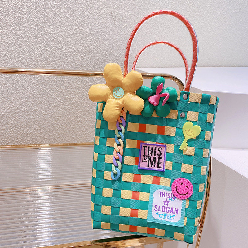 6.a 16の大きいサイズの緑と黄色の色合わせの笑顔の耳のウサギの花の金