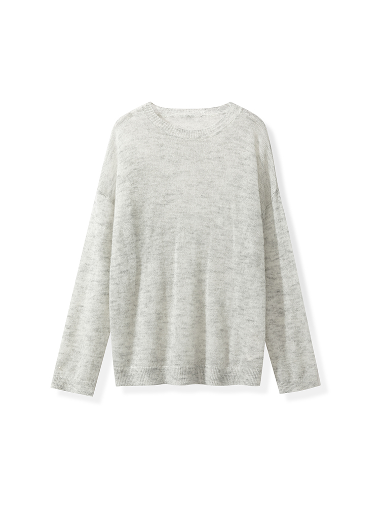 ライトグレー（ラウンドネック）