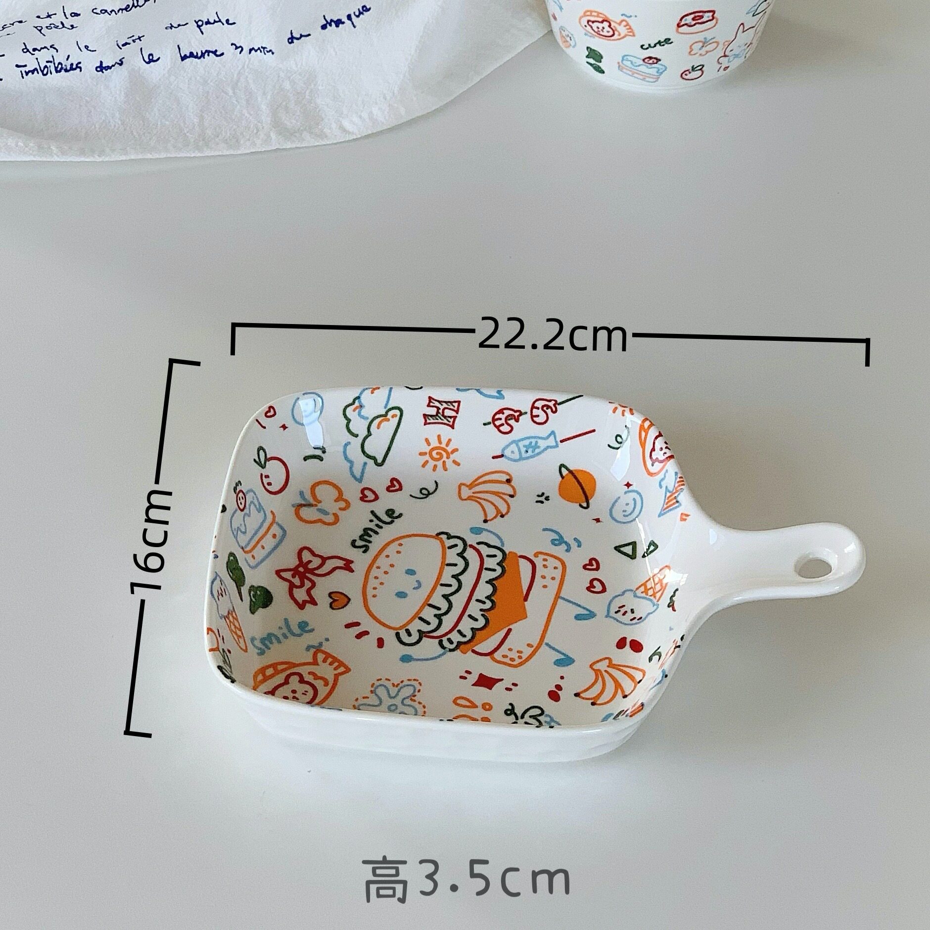 グラフィティハンバーガーウサギシングルハンドルプレート