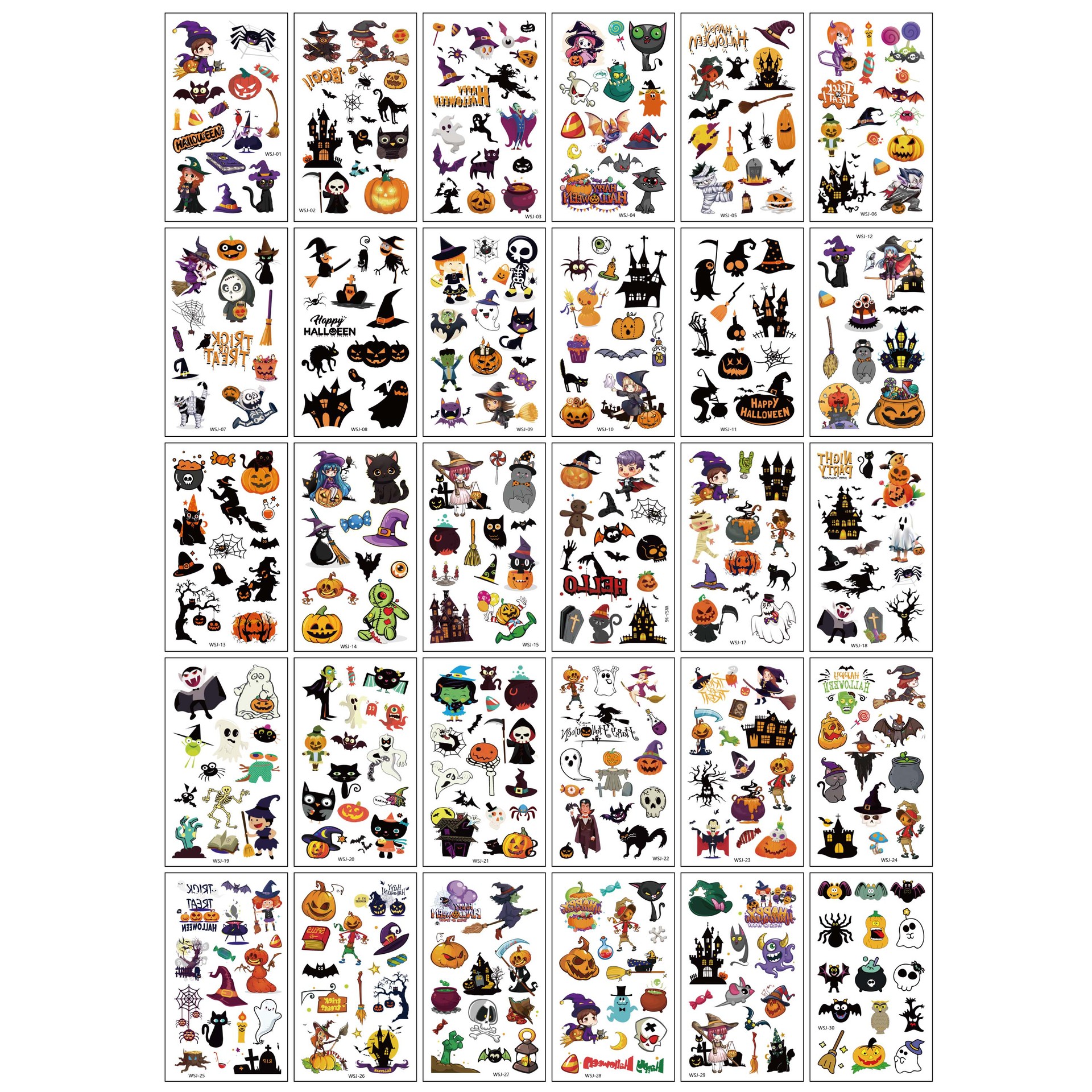 ハロウィン漫画シリーズ - 30 種類のスタイル
