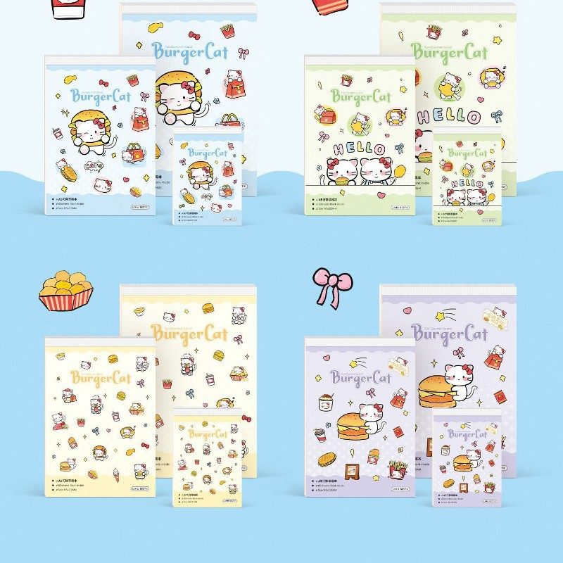 ハンバーガーキャット-A7紙（白紙）