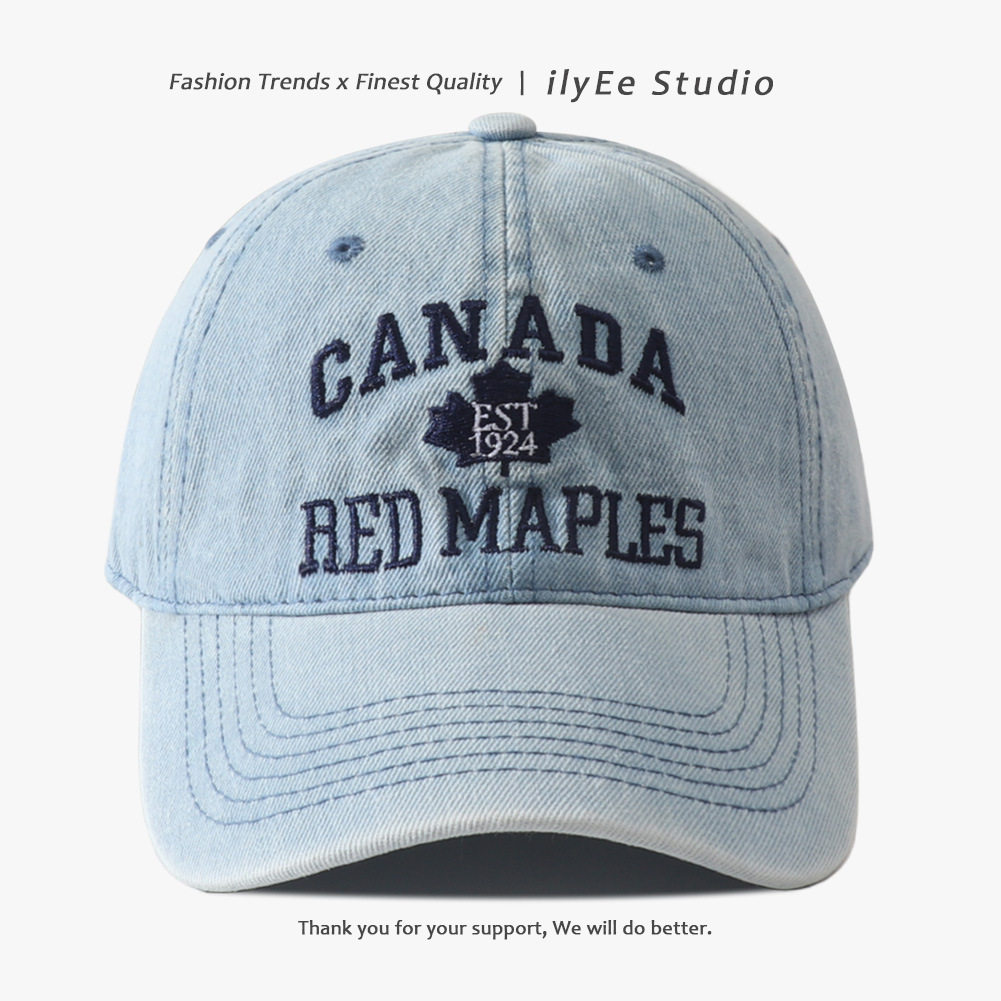 CANADA 刺繍ベースボールキャップ ライトブルー
