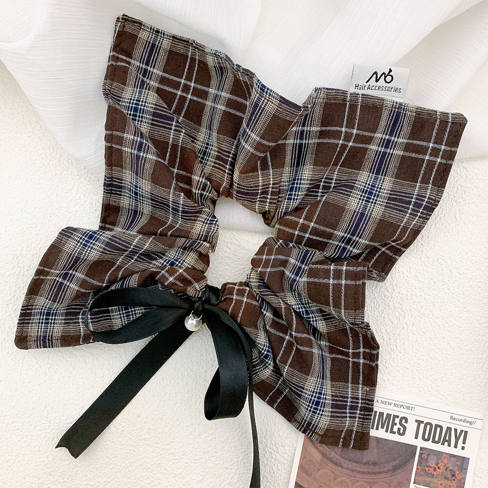 茶色のチェック柄