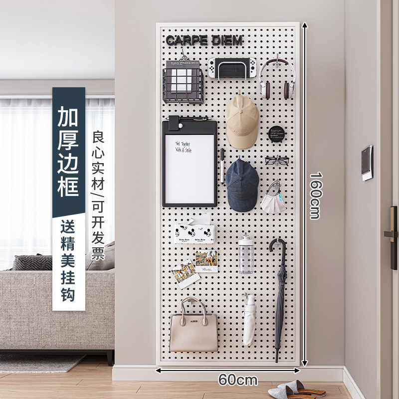 160×60cm-ホワイト フック10個付き