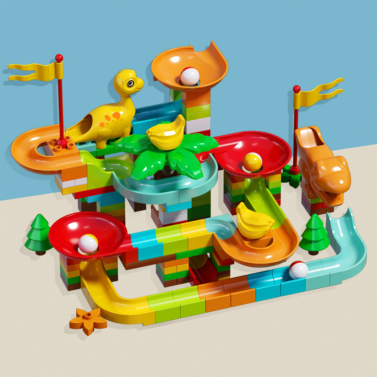 223個の大粒子双龍スライドビルディングブロック