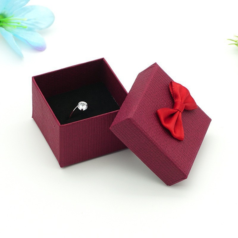 ワインレッド指輪-ピアス用:5*5*3.5cm