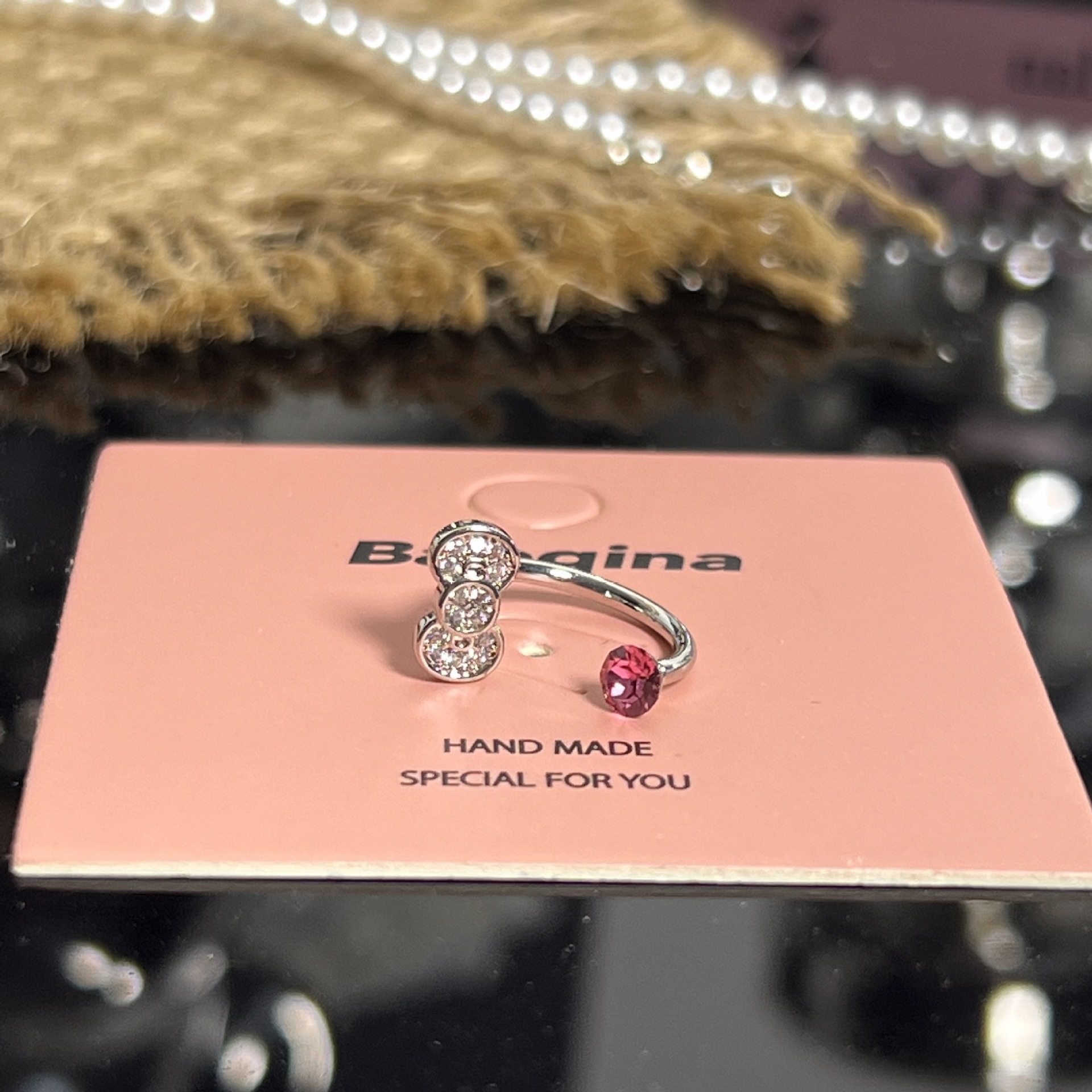 988 ローズレッド+ボウタイ ホースシューリング(シングル)