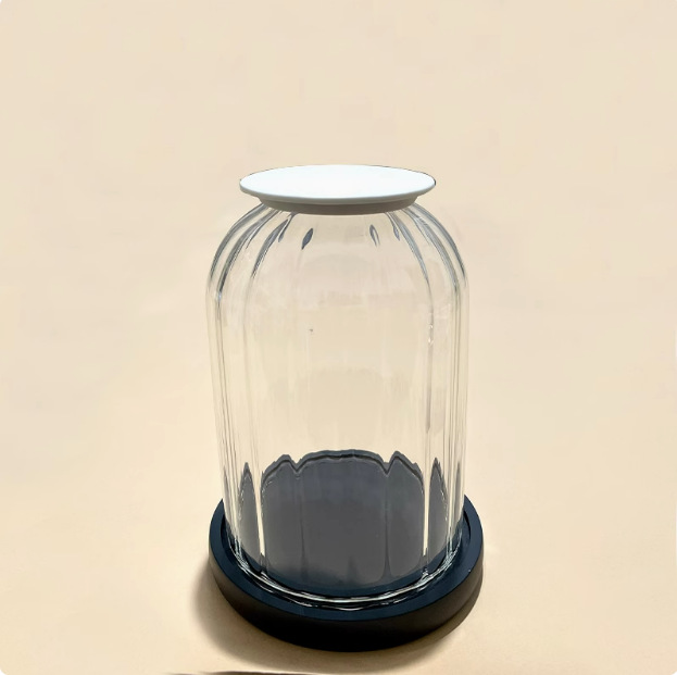 縦柄風防（ベース黒）＋セラミックキャンドル消火器カバー