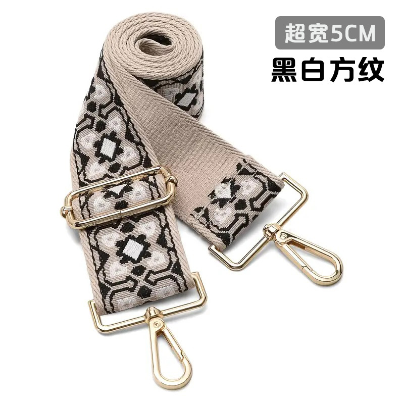 黒と白の正方形のパターン (超幅広 5CM)