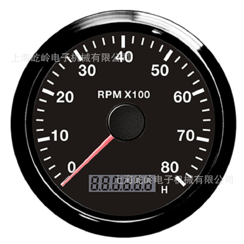 黒枠 + 黒地 (0-8000rpm)