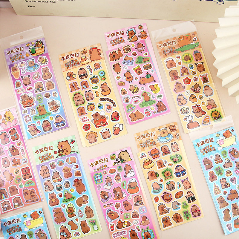 CXJ-C カピバラ透明フラッシュフィルムレーザーステッカー