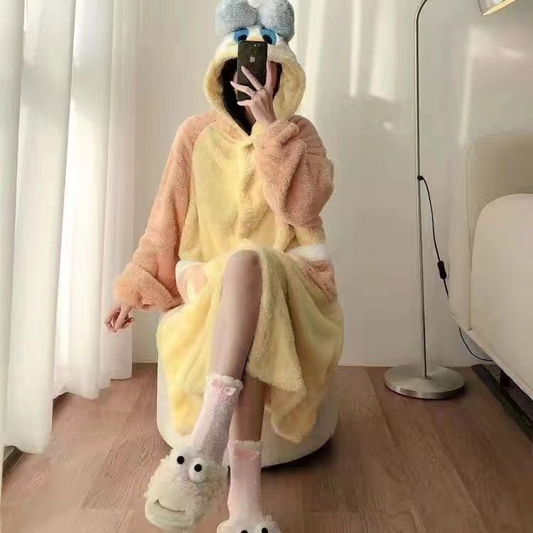 黄色のドナルドダックのローブ