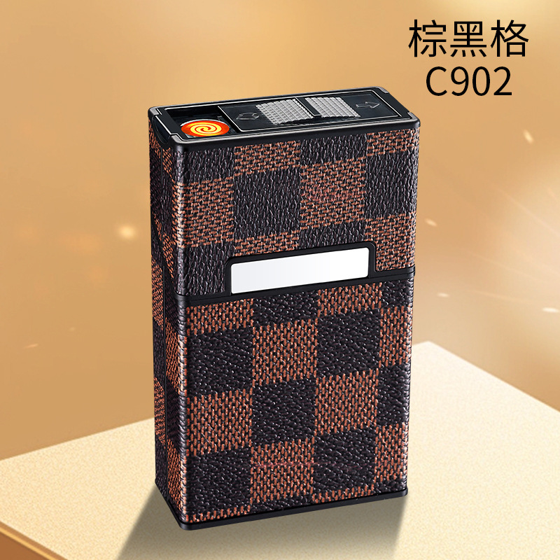 C902 ブラウンブラックグリッド（シガーライター付）