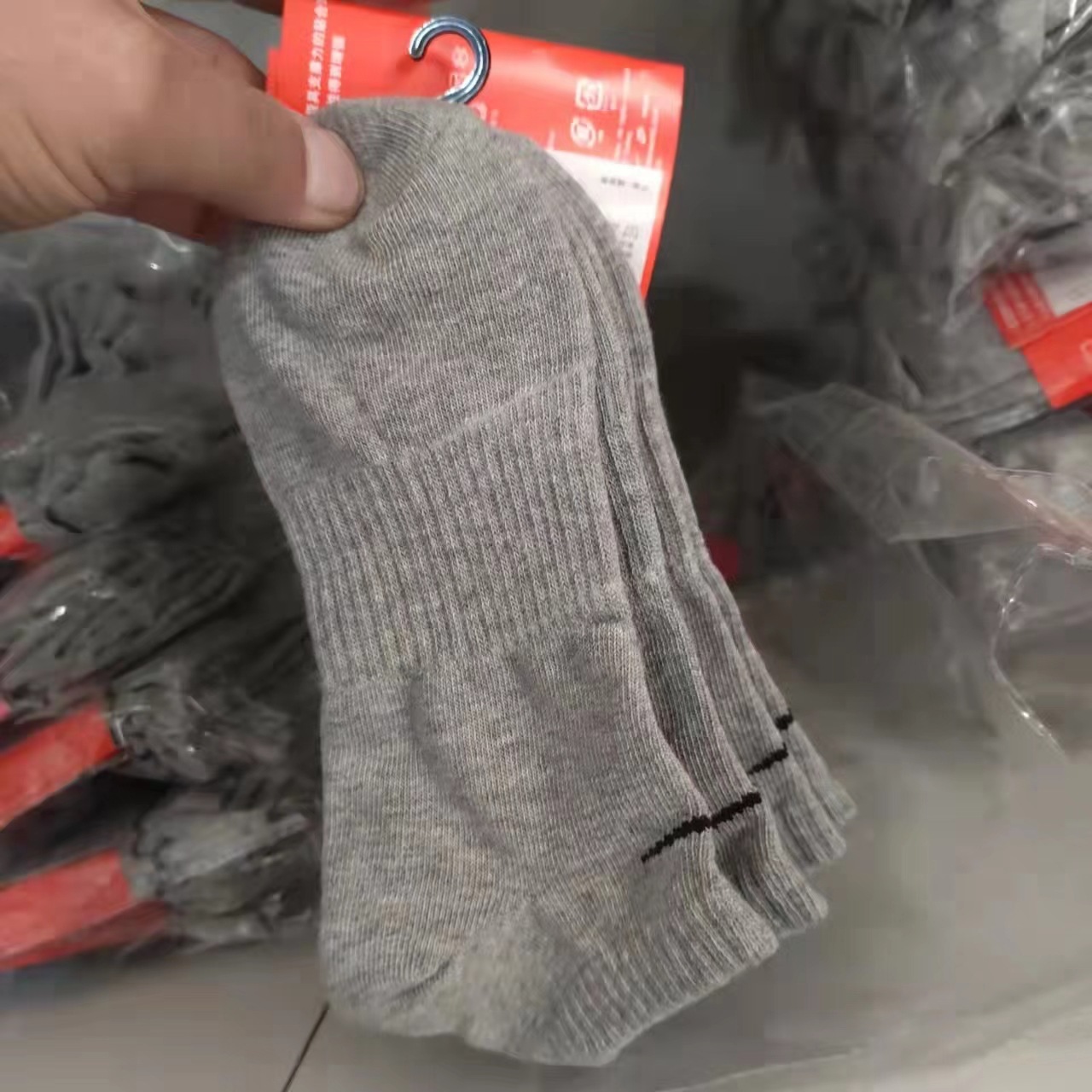 オールシーズン用薄手ボートソックス グレー