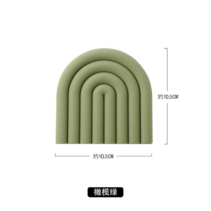 レインボーマット - 緑の小さなコースター