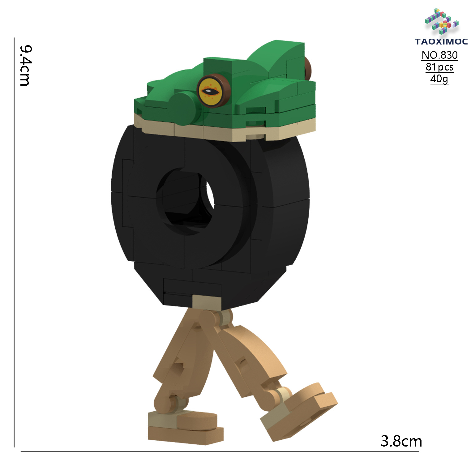 【在庫あり】830	歩く車輪のカエル