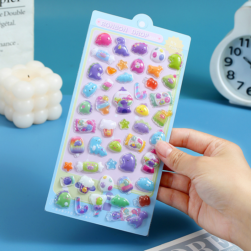 3Dエンボスステッカー【リトルダイナソー】/パック