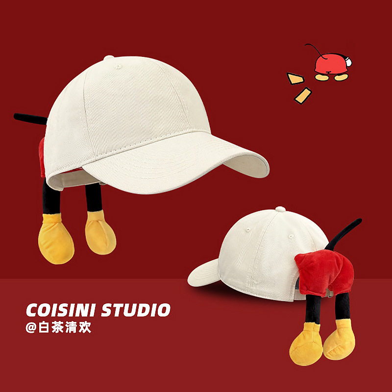 ミッキーのお尻のキャップ オフホワイト