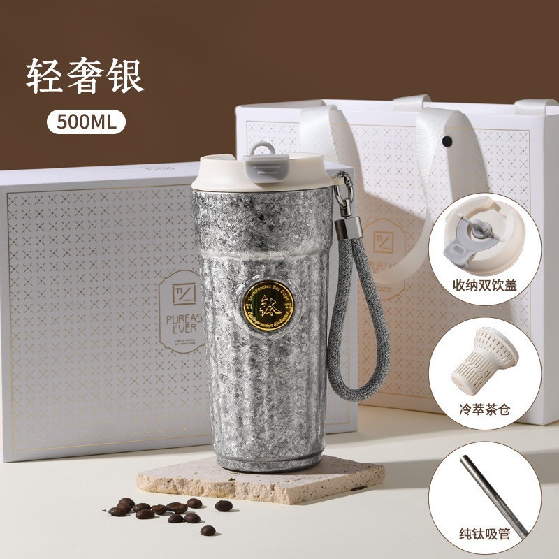 軽くて高級なシルバーストローギフトボックス