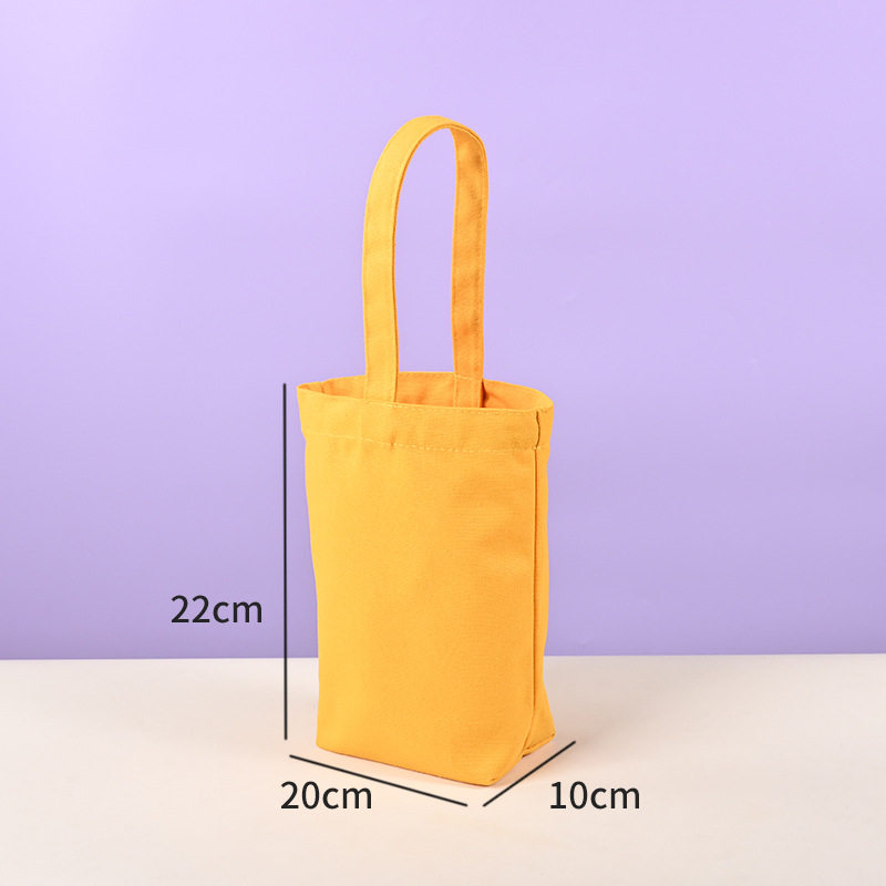 バケツバッグ イエロー 底あり、側面なし 20*22*10cm