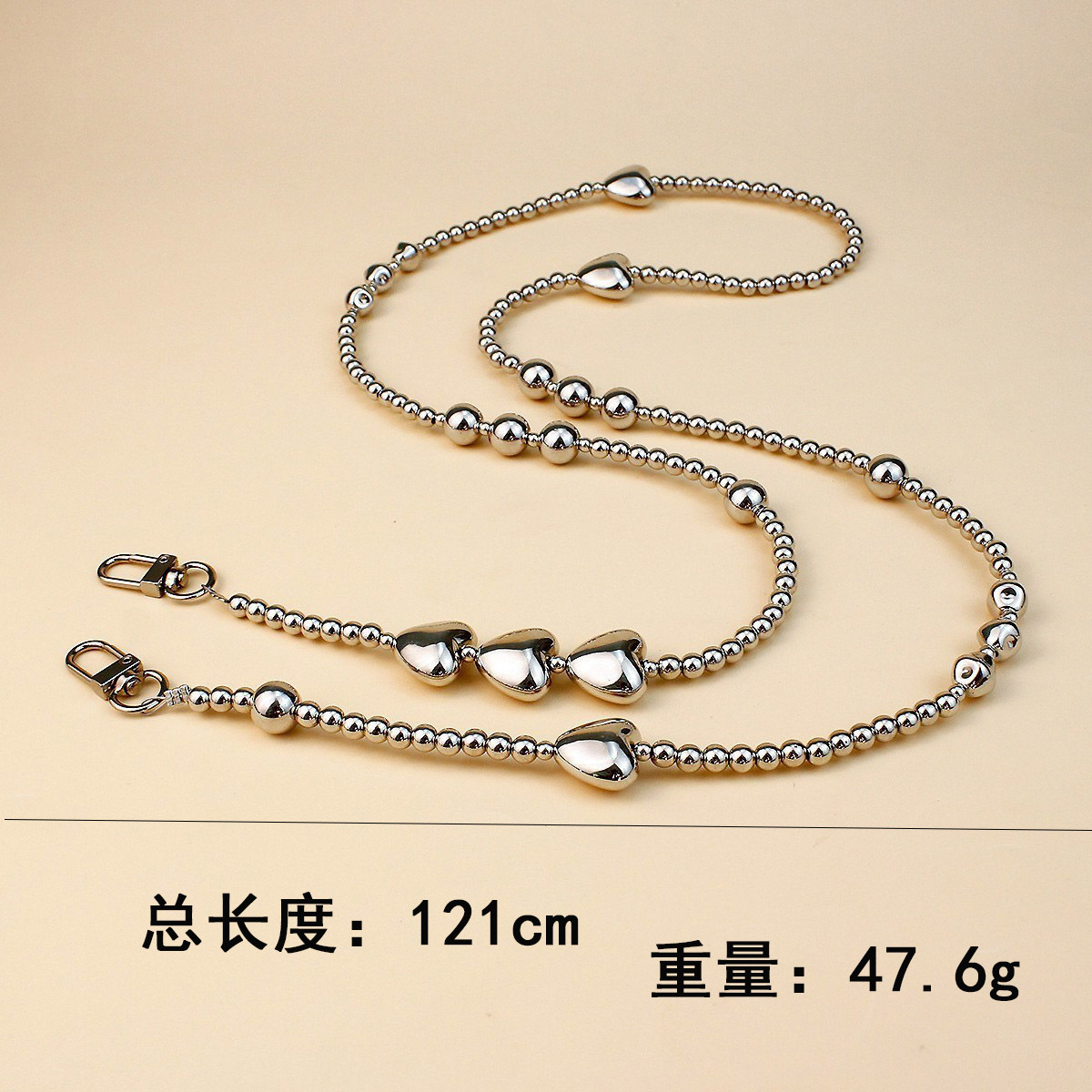 シルバーハートビーズ