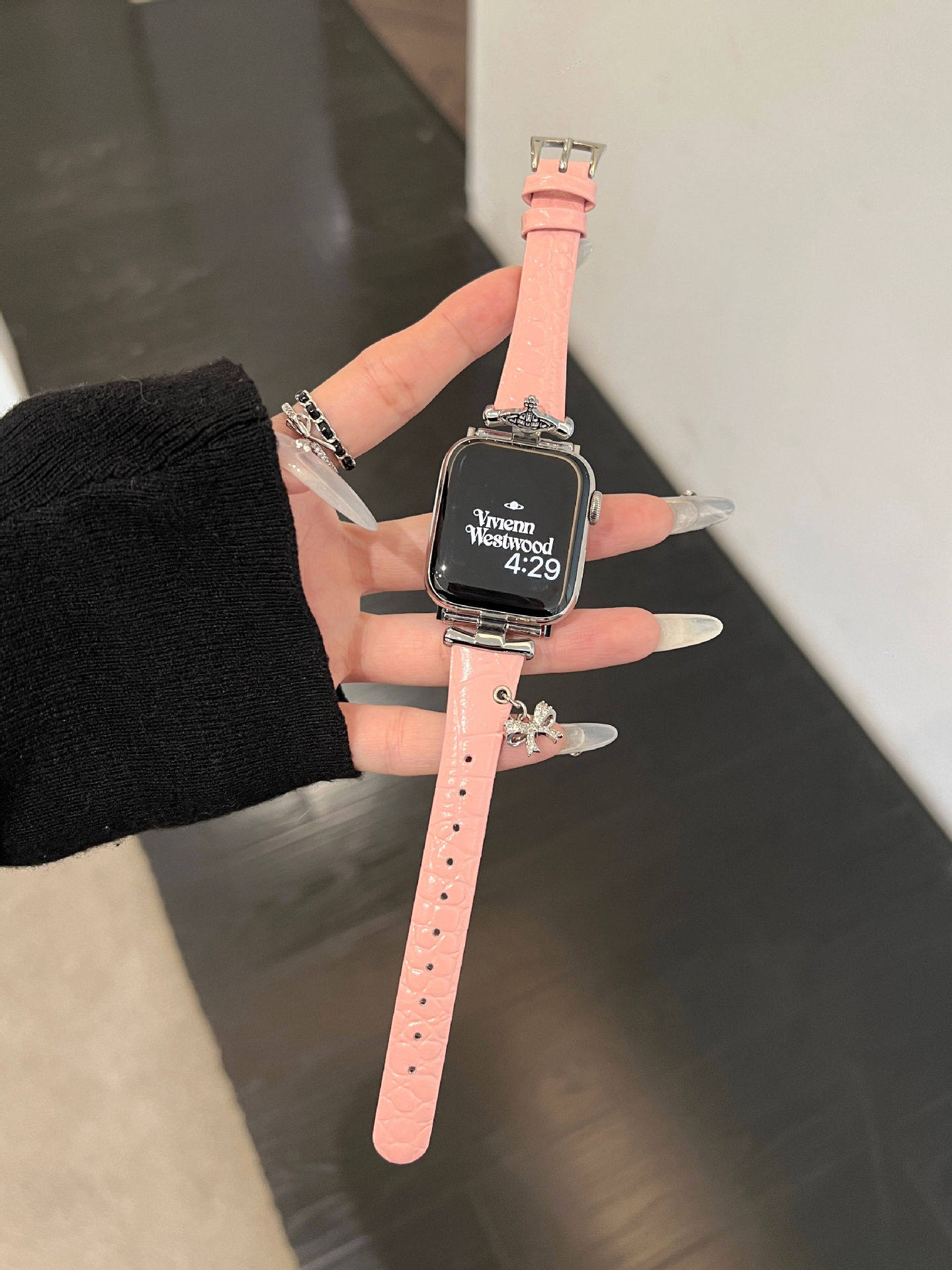 3.ピンク-シルバーボタン