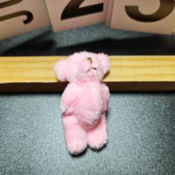 4.5cmピンクの毛の長い熊