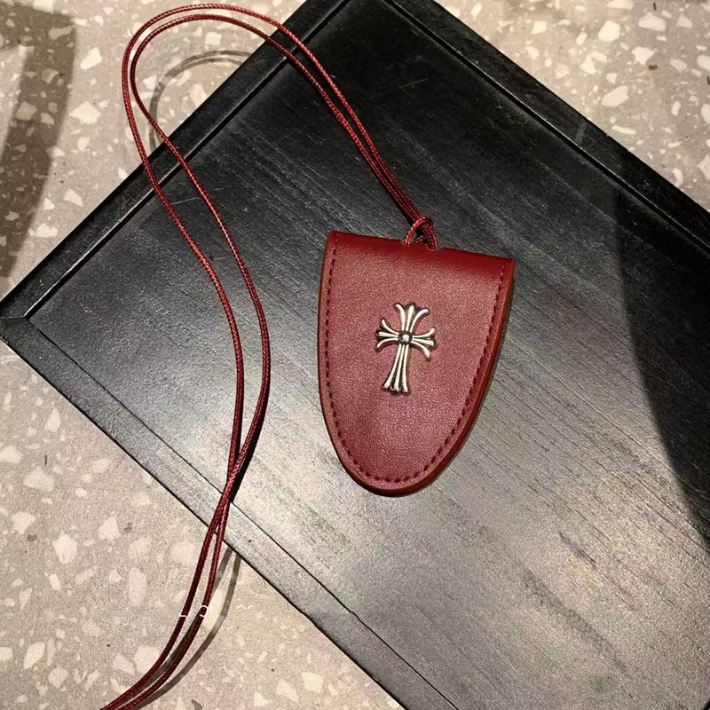 磁気大型クロス メガネ ホルターネック レッド