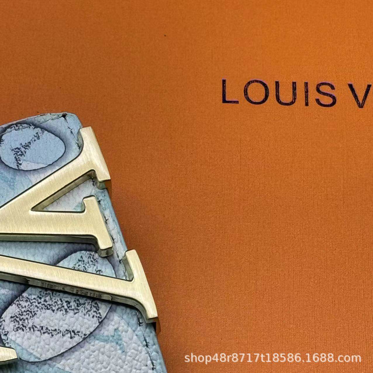 ブルーウォータードロップゴールドバックル