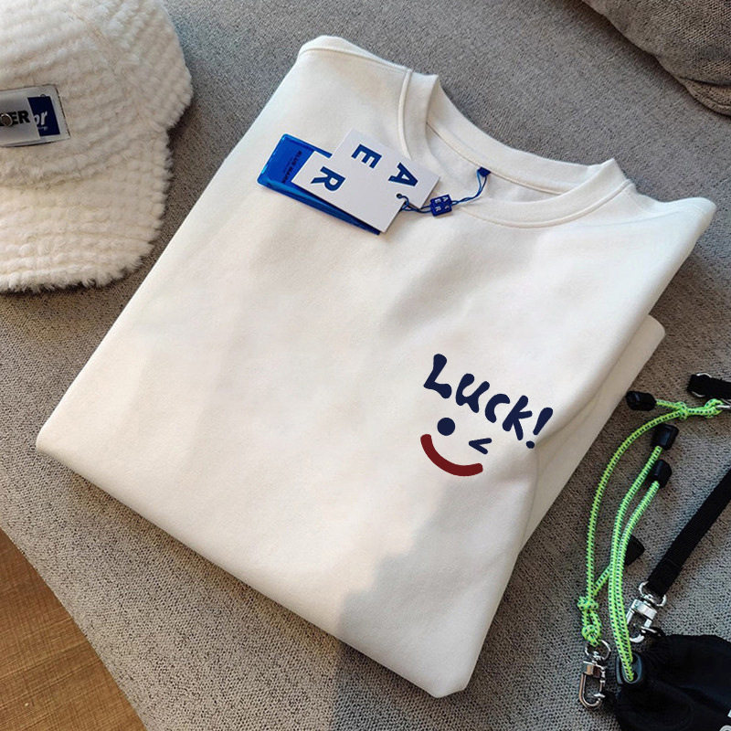 胸ロゴ-LUCK【ホワイト】