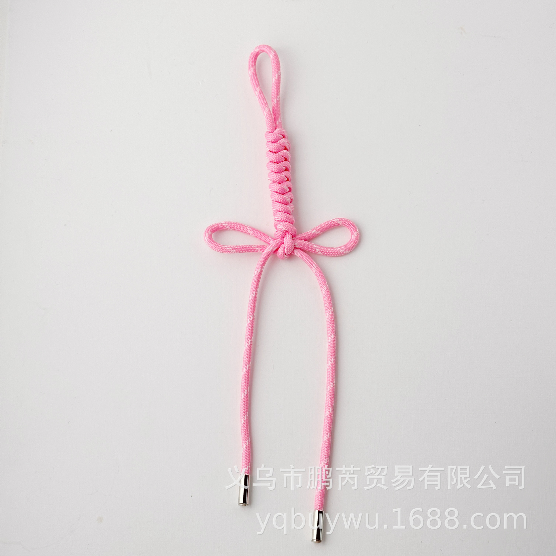 ライトピンクのダイヤモンドリボン完成品 約25cm