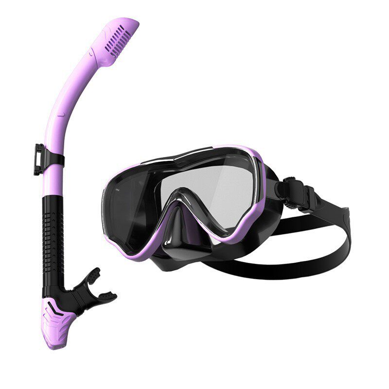 300 リキッドブラックライトパープルダイビングゴーグル + ブラックライトパープルシュノーケル